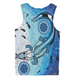 Australia Dot Painting Inspired Aboriginal Men Singlet - Aboriginal Dot Art With Crocodile Men Singlet