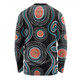 Australia Dot Painting Inspired Aboriginal Long Sleeve T-shirt - Aboriginal Green Dot Patterns Art Painting Long Sleeve T-shirt