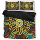 Australia Dot Painting Inspired Aboriginal Bedding Set - Aboriginal Dot Art Color Inspired Bedding Set