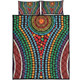 Australia Dot Painting Inspired Aboriginal Quilt Bed Set - Dot Color In The Aboriginal Style Quilt Bed Set