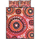 Australia Dot Painting Inspired Aboriginal Quilt Bed Set - Circle In The Aboriginal Dot Art Style Quilt Bed Set