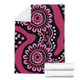 Australia Dot Painting Inspired Aboriginal Blanket - Pink Flowers Aboriginal Dot Art Blanket