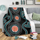 Australia Dot Painting Inspired Aboriginal Blanket - Aboriginal Green Dot Patterns Art Painting Blanket