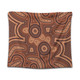 Australia Dot Painting Inspired Aboriginal Tapestry - Brown Aboriginal Australian Art With Boomerang Tapestry