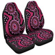 Australia Dot Painting Inspired Aboriginal Car Seat Cover - Pink Flowers Aboriginal Dot Art Car Seat Cover