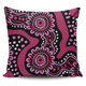 Australia Dot Painting Inspired Aboriginal Pillow Cases - Pink Flowers Aboriginal Dot Art Pillow Cases