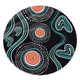 Australia Dot Painting Inspired Aboriginal Round Rug - Aboriginal Green Dot Patterns Art Painting Round Rug