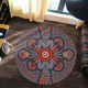 Australia Dot Painting Inspired Aboriginal Round Rug - Aboriginal Dot Indigenous Art Inspired Round Rug