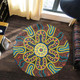 Australia Dot Painting Inspired Aboriginal Round Rug - Aboriginal Dot Art Color Inspired Round Rug