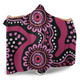 Australia Dot Painting Inspired Aboriginal Hooded Blanket - Pink Flowers Aboriginal Dot Art Hooded Blanket