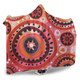 Australia Dot Painting Inspired Aboriginal Hooded Blanket - Circle In The Aboriginal Dot Art Style Hooded Blanket