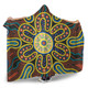 Australia Dot Painting Inspired Aboriginal Hooded Blanket - Aboriginal Dot Art Color Inspired Hooded Blanket