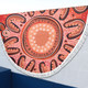 Australia Dot Painting Inspired Aboriginal Beach Blanket - Big Flower Painting With Aboriginal Dot Beach Blanket