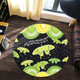 Australia Animals Aboriginal Round Rug - Your Wings Already Exist Aboriginal Green Butterflies Art Inspired Round Rug