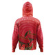 Australia Aboriginal Hoodie - Red Aboriginal Art With Eucalyptus Flowers Hoodie