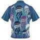 Australia Aboriginal Polo Shirt - Aboriginal Art Painting With Jellyfish Polo Shirt