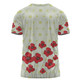 Australia Aboriginal T-shirt - Poppy Flowers Background In Aboriginal Dot Art Style T-shirt