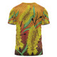 Australia Aboriginal T-shirt - Aboriginal Art Of Yellow Bottle Brush Plant T-shirt