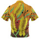 Australia Aboriginal Hawaiian Shirt - Aboriginal Art Of Yellow Bottle Brush Plant Hawaiian Shirt