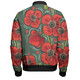 Australia Aboriginal Bomber Jacket - Aboriginal Style Australian Poppy Flower Background Bomber Jacket