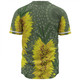 Australia Aboriginal Baseball Shirt - Yellow Bottle Brush Flora In Aboriginal Painting Baseball Shirt