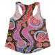 Australia Aboriginal Women Racerback Singlet - Aboriginal Background Featuring Dot Design Women Racerback Singlet