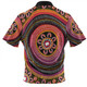 Australia Aboriginal Zip Polo Shirt - Aboriginal Dot Art Design Zip Polo Shirt