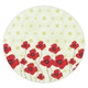 Australia Aboriginal Round Rug - Poppy Flowers Background In Aboriginal Dot Art Style Round Rug