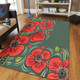 Australia Aboriginal Area Rug - Aboriginal Style Australian Poppy Flower Background Area Rug