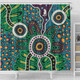 Australia Aboriginal Shower Curtain - A Dot Painting In The Style Of Indigenous Australian Art Shower Curtain
