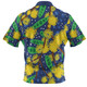 Australia Aboriginal Polo Shirt - Australian Yellow Wattle Flower Artwork Polo Shirt