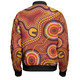 Australia Aboriginal Bomber Jacket - Connection Concept Dot Aboriginal Colorful Painting Bomber Jacket