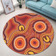 Australia Aboriginal Round Rug - Connection Concept Dot Aboriginal Colorful Painting Round Rug