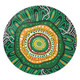 Australia Aboriginal Round Rug - Green Aboriginal Style Dot Painting Round Rug