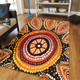 Australia Aboriginal Area Rug - Beautiful Dotted Leaves Aboriginal Art Background Area Rug