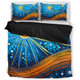 Australia Dreaming Aboriginal Bedding Set - Aboriginal Culture Indigenous Dot Painting Inspired Bedding Set