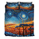 Australia Dreaming Aboriginal Bedding Set - Aboriginal Culture Indigenous Land Dot Painting Art Inspired Bedding Set