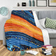 Australia Dreaming Aboriginal Blanket - Aboriginal Culture Rive In Dot Painting Inspired Blanket