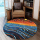 Australia Dreaming Aboriginal Round Rug - Aboriginal Culture Indigenous Dreaming Dot Painting Art Inspired Round Rug