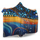 Australia Dreaming Aboriginal Hooded Blanket - Colorful Aboriginal With Indigenous Patterns Inspired Hooded Blanket