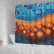 Australia Dreaming Aboriginal Shower Curtain - Aboriginal Culture Indigenous River Dot Painting Art Inspired Shower Curtain