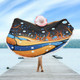 Australia Dreaming Aboriginal Beach Blanket - Aboriginal Art Indigenous Dot Painting Inspired Beach Blanket