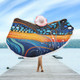 Australia Dreaming Aboriginal Beach Blanket - Colorful Aboriginal With Indigenous Patterns Inspired Beach Blanket