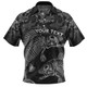 Australia Fishing Custom Polo Shirt - Fish Reaper Fish Skeleton Grey Polo Shirt