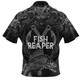 Australia Fishing Custom Hawaiian Shirt - Fish Reaper Fish Skeleton Grey Hawaiian Shirt