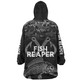 Australia Fishing Custom Snug Hoodie - Fish Reaper Fish Skeleton Grey Snug Hoodie