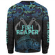 Australia Fishing Custom Sweatshirt - Fish Reaper Fish Skeleton Blue Sweatshirt