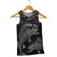 Australia Fishing Custom Men Singlet - Fish Reaper Fish Skeleton Grey Men Singlet