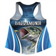 Australia Fishing Custom Women Racerback Singlet - Jumping Barramundi Fishing  Women Racerback Singlet