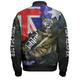 Australia Fishing Bomber Jacket - Bad To The Bone Fishing Australia Flag Vintage Bomber Jacket